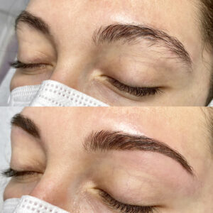 before and after eyebrow microblading